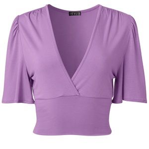 Flutter Sleeve Crop Top